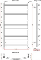 Полотенцесушитель Fincopper FCB 90х50 (черный)