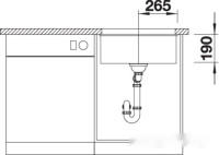 Кухонная мойка Blanco Subline 500-U (антрацит)