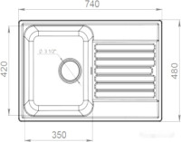 Кухонная мойка GranFest QUARZ Z-78 (белый)