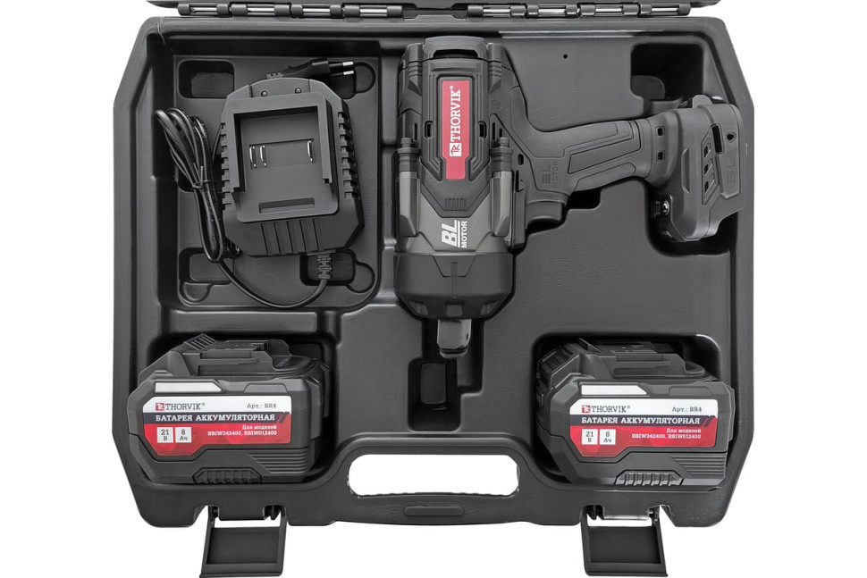 Гайковерт Thorvik BBIW342400 (с 2-мя АКБ, кейс)
