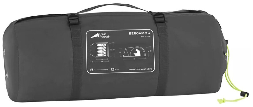 Палатка TREK PLANET Bergamo 4 (зеленый)