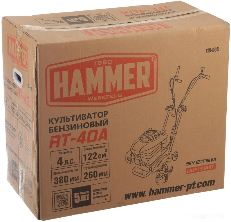 Мотокультиватор Hammer Flex RT-40A