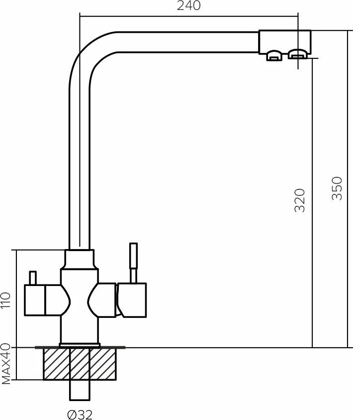 Смеситель Polygran Вега (космос 316)
