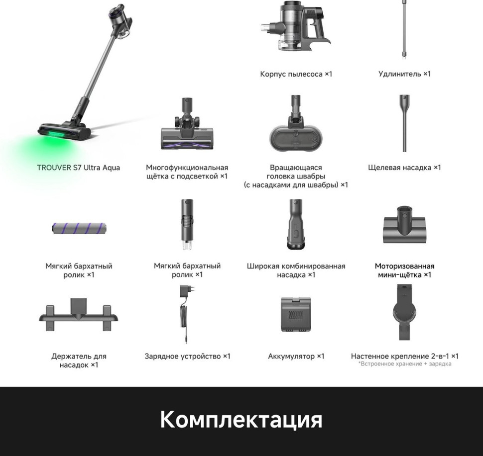 Пылесос Trouver S7 Ultra Aqua (евровилка)