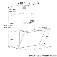 Вытяжка Maunfeld Amber 60 Glass (черный)