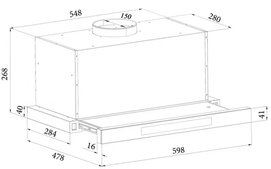 Вытяжка Grand Toledo Sensor 60 GC (черный)