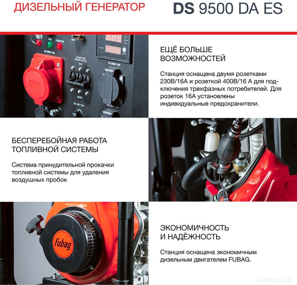 Генератор FUBAG DS 9500 DA ES