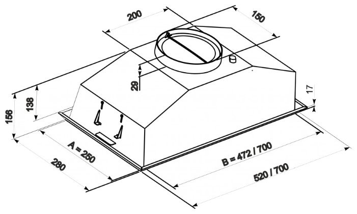 Вытяжка ZorG Technology Modul 960 52 нержавейка