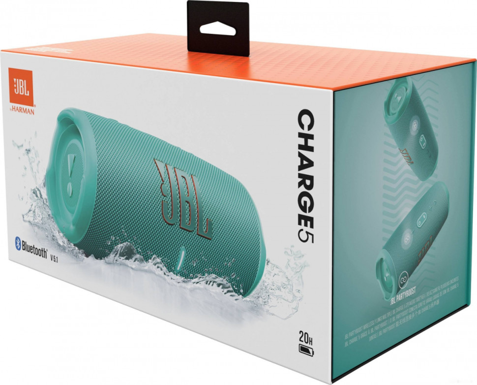 Портативная акустика JBL Charge 5 (бирюзовый)