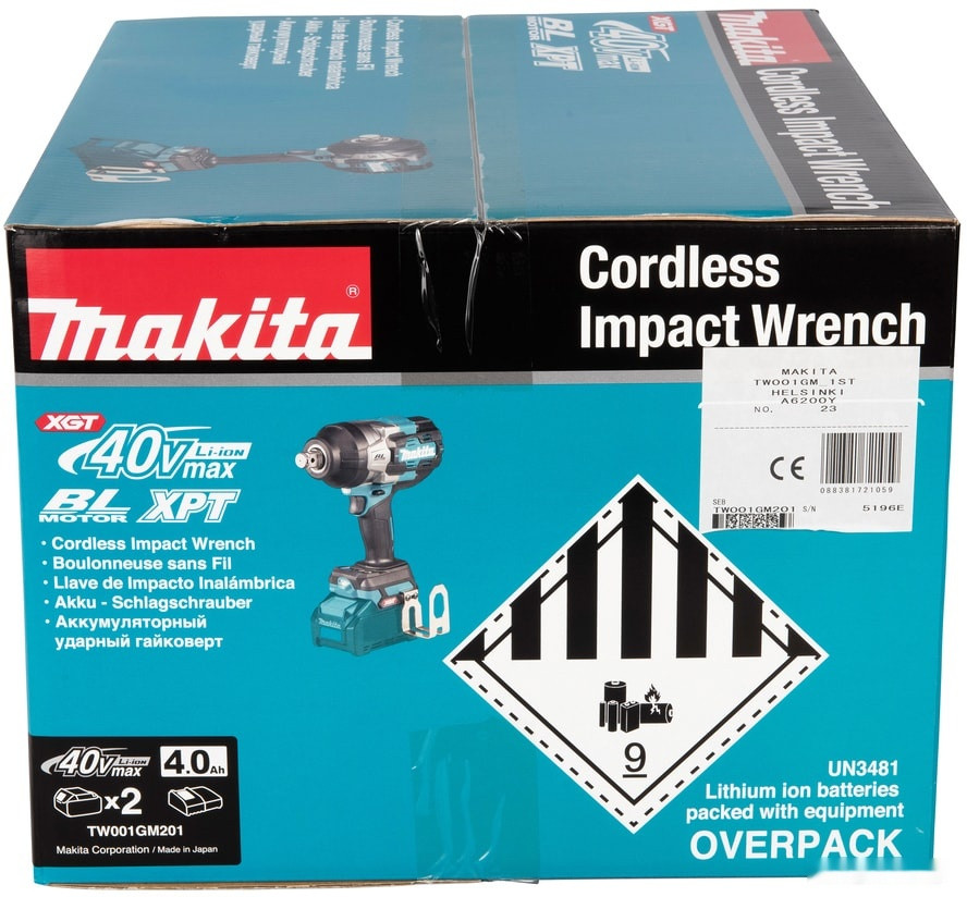 Гайковерт Makita TW001GM201 (с 2-мя АКБ, кейс)