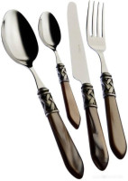 Набор столовых приборов Bugatti Aladdin ALBOM-C4250 (24 шт, хром/оникс/состаренное серебро)