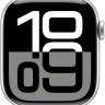 Умные часы Apple Watch Series 10 42 мм (алюминиевый корпус, серебристый/синий, спортивный силиконовый ремешок S/M)