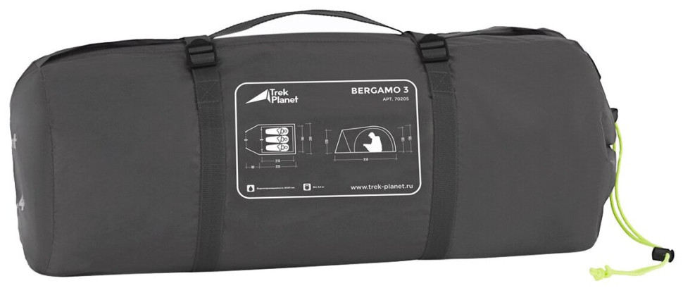 Палатка TREK PLANET Bergamo 3 (зеленый)