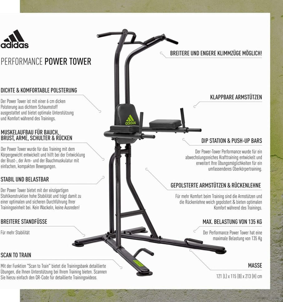 Турник с брусьями Adidas ADBE-10229