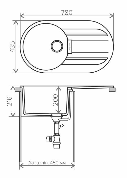 Кухонная мойка Tolero Loft TL-780 сафари №102