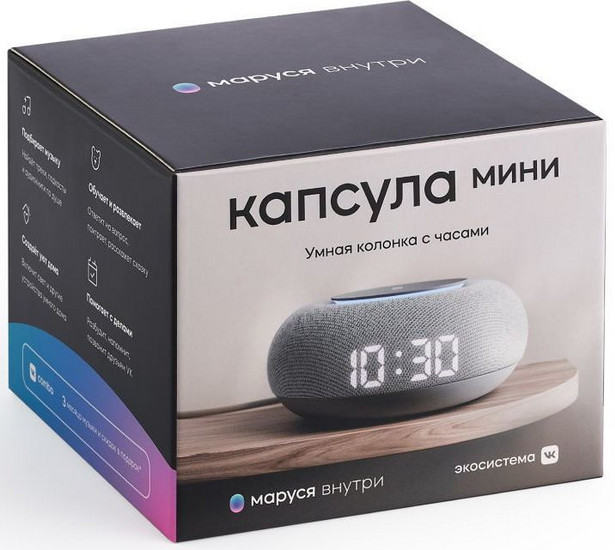 Умная колонка VK Капсула Мини (серый)