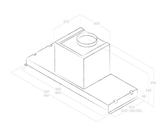 Вытяжка Elica GLASS OUT IX/A/60