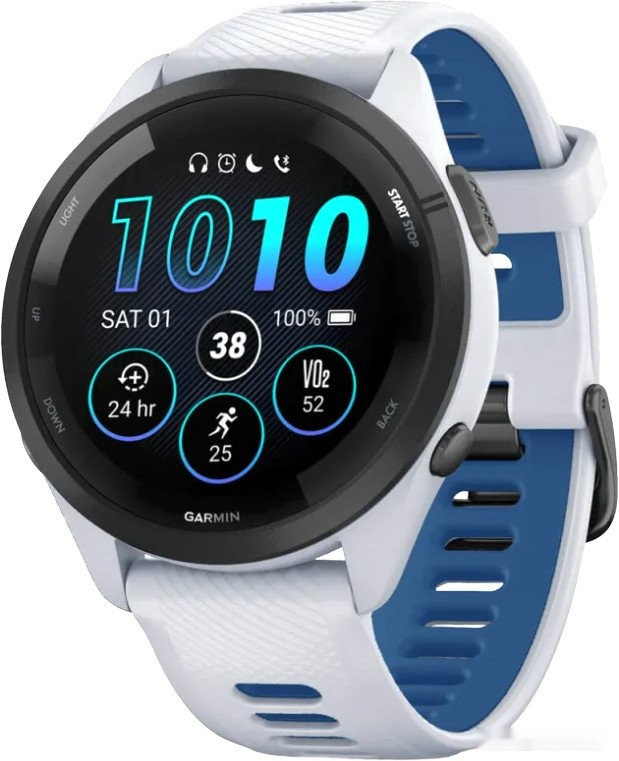 Умные часы Garmin Forerunner 265 (белый камень/синий)