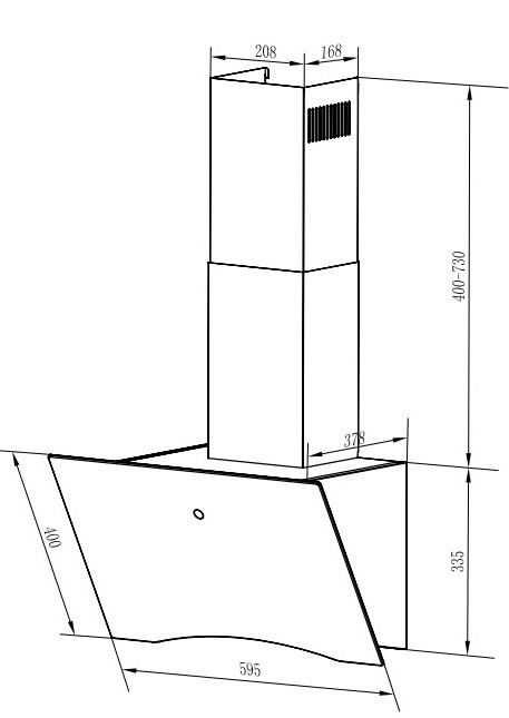 Вытяжка Weissgauff Assy 60 TC BL