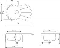 Кухонная мойка AquaSanita Clarus SR 101 111 АW silica