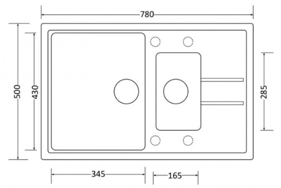 Кухонная мойка Zorg Luka 78-2 (серый бетон)