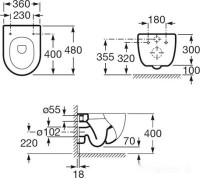 Унитаз Roca Meridian-N Compacto (346248000) без крышки