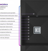 Кухонная мойка Polygran Blade 780 (черный)