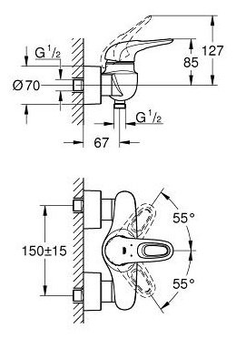 Смеситель Grohe Eurostyle 33590003