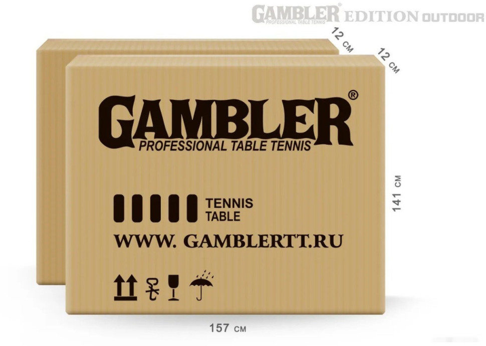 Теннисный стол Gambler Edition Outdoor GTS-4 (синий)