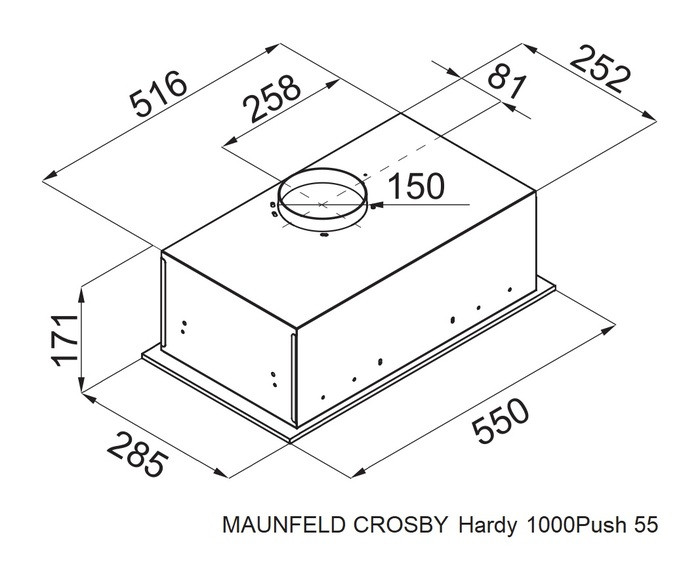 Вытяжка Maunfeld Crosby Hardy 1000Push (черный)