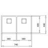 Кухонная мойка Teka Flexlinea RS15 2B 740 SQ