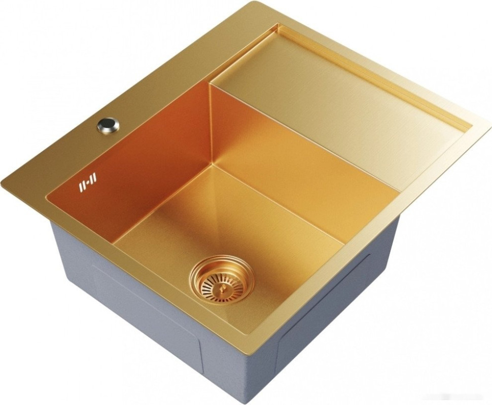 Кухонная мойка Mixline Pro 552924 (золото, с сифоном)