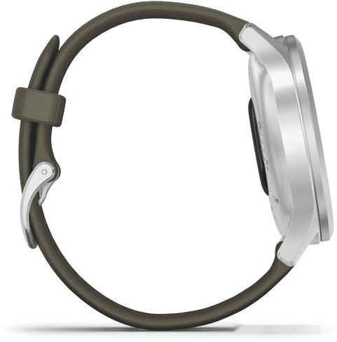 Гибридные умные часы Garmin Vivomove Style (серебристый/зеленый)
