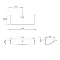 Умывальник AquaSanita BQA 80 700 (белый)