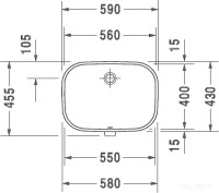 Умывальник Duravit D-Code 58x45.5 [0338560000]