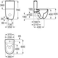 Унитаз Roca Meridian-N Rimless A34224L000 без бачка