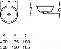 Умывальник Roca Foro 40x40 (327872000)