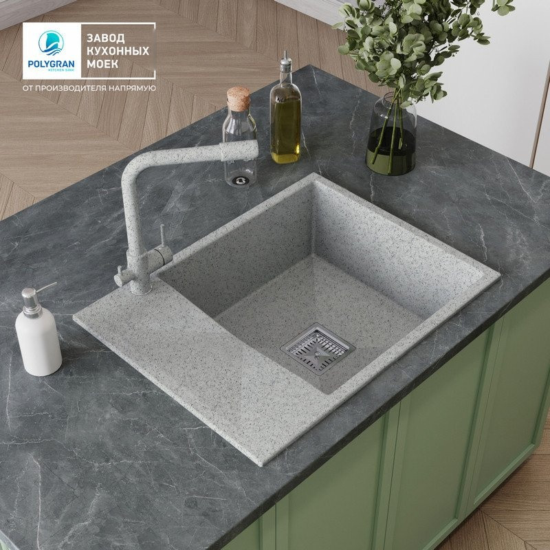 Кухонная мойка Polygran Blade 660 (светло-серый)