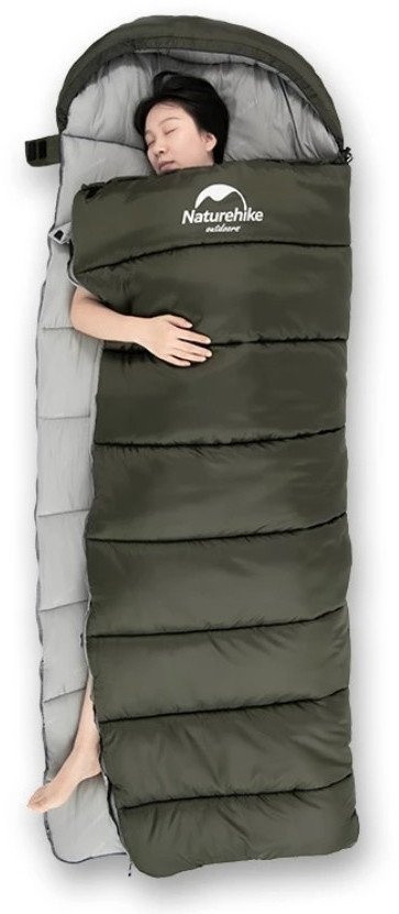 Спальный мешок Naturehike U150 NH20MSD07 6927595764398 (хаки 190 L)