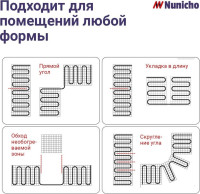 Теплый пол Nunicho Etalon SHP 375Вт с терморегулятором RТС 70.26 (2.5м2)