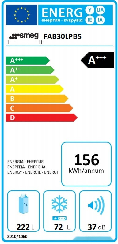 Холодильник Smeg FAB30LPB5