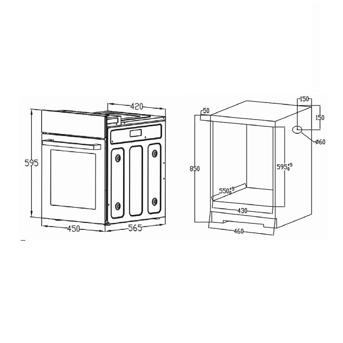 Духовой шкаф Evelux EO 440 PB