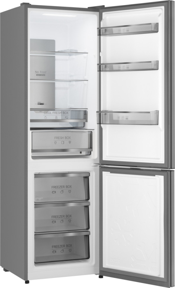Холодильник Weissgauff WRK 195 D Full NoFrost Dark Grey Glass