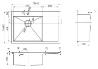 Кухонная мойка Zorg PVD SZR 7851 L BRONZE