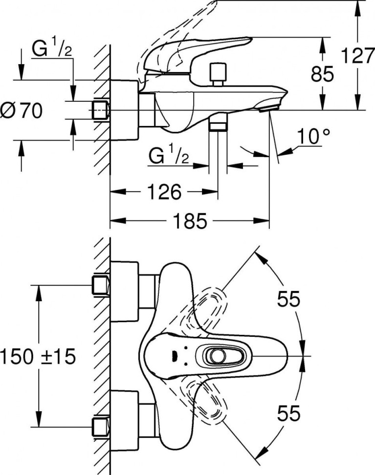Смеситель Grohe Eurostyle 33591003