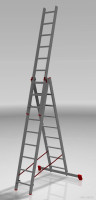 Лестница-стремянка Новая Высота NV 323 трёхсекционная профессиональная 3x9 ступеней