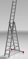 Лестница-стремянка Новая Высота NV 323 трёхсекционная профессиональная 3x9 ступеней