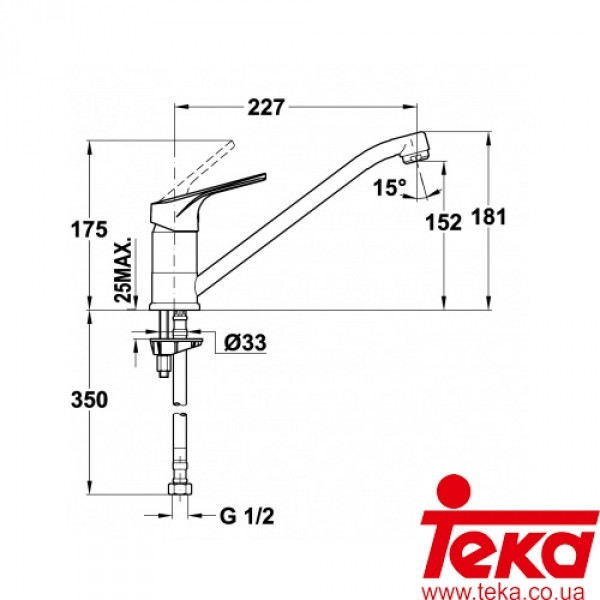 Смеситель Teka MTP 913 TG топаз