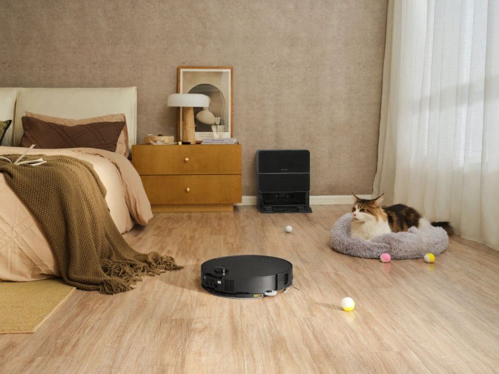 Робот-пылесос Roborock Robotic Vacuum Cleaner+Empty Wash Fill Dock S9 MaxV Ultra S90VER S9MVU52-02 (с русской озвучкой, черный)