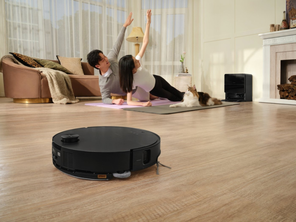 Робот-пылесос Roborock Robotic Vacuum Cleaner+Empty Wash Fill Dock S9 MaxV Ultra S90VER S9MVU52-02 (с русской озвучкой, черный)